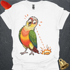Pineapple Green Cheek Conure Eye on Prize T-Shirt