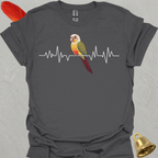 Pineapple Green Cheek Conure Heartbeat T-Shirt