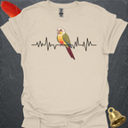 Pineapple Green Cheek Conure Heartbeat T-Shirt