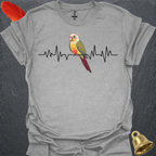 Pineapple Green Cheek Conure Heartbeat T-Shirt