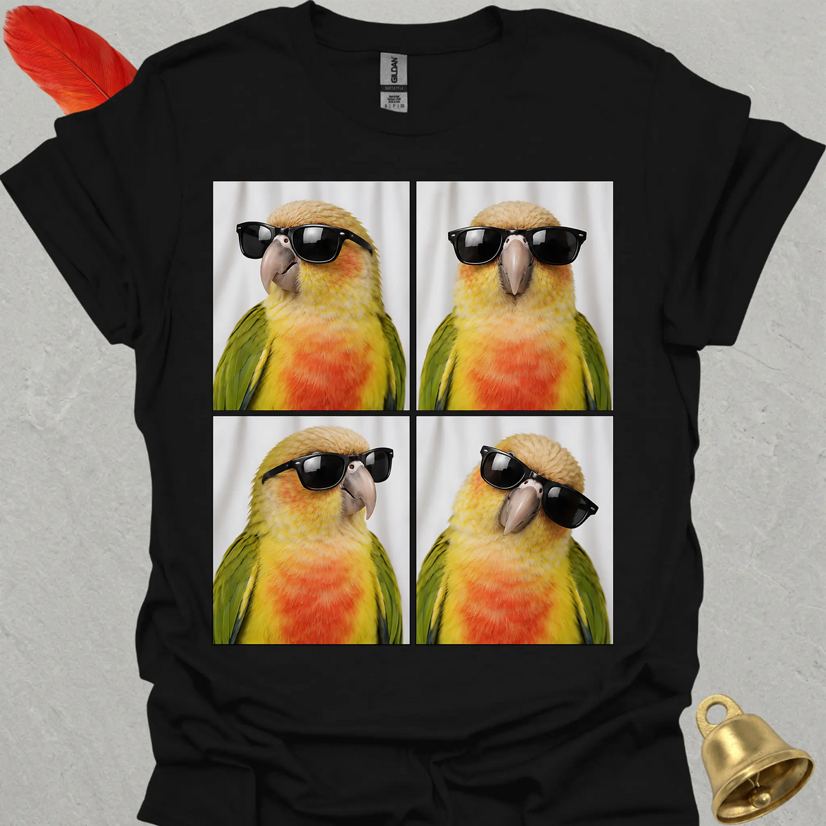 Pineapple Green Cheek Conure Photobooth T-Shirt
