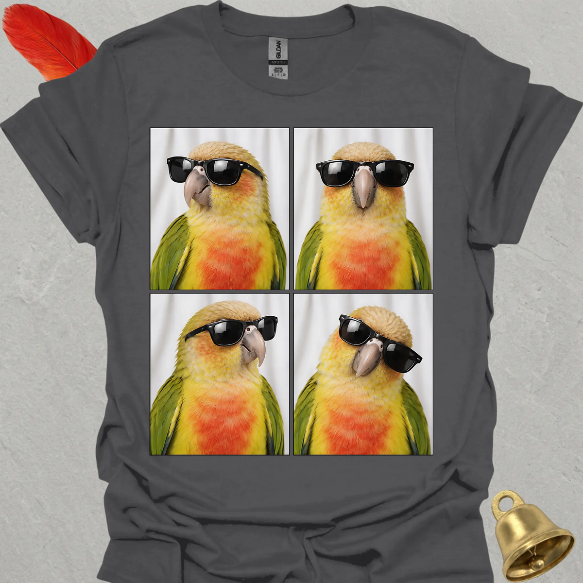 Pineapple Green Cheek Conure Photobooth T-Shirt