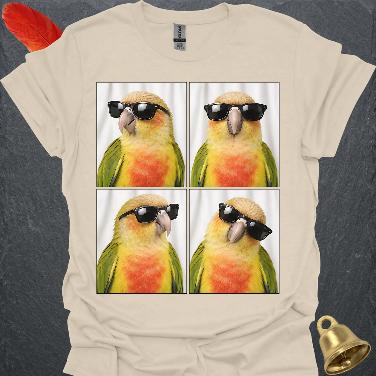 Pineapple Green Cheek Conure Photobooth T-Shirt