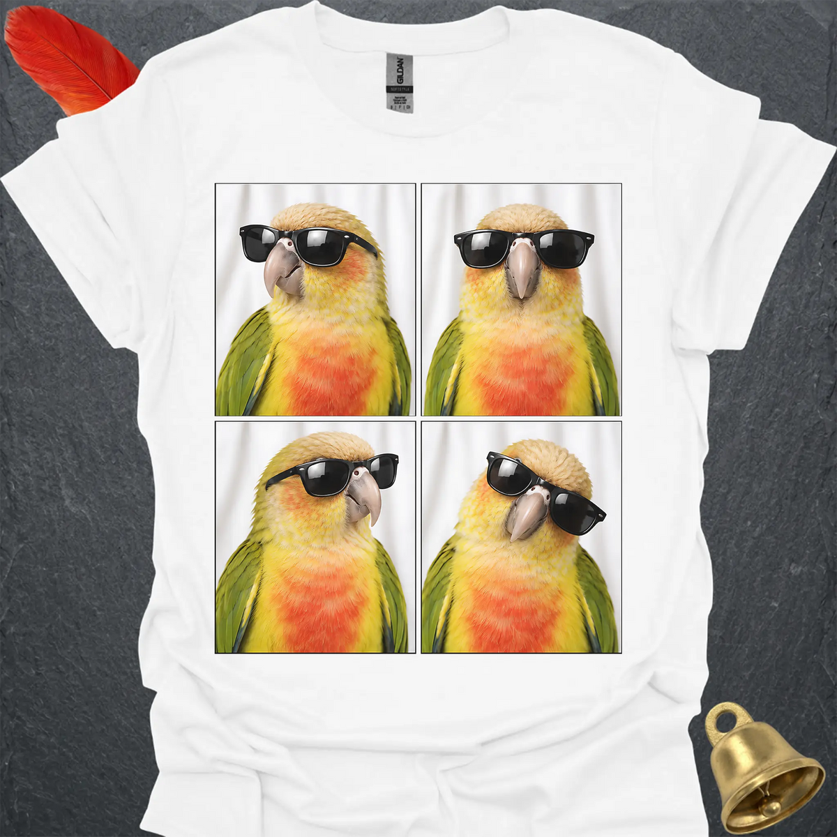 Pineapple Green Cheek Conure Photobooth T-Shirt