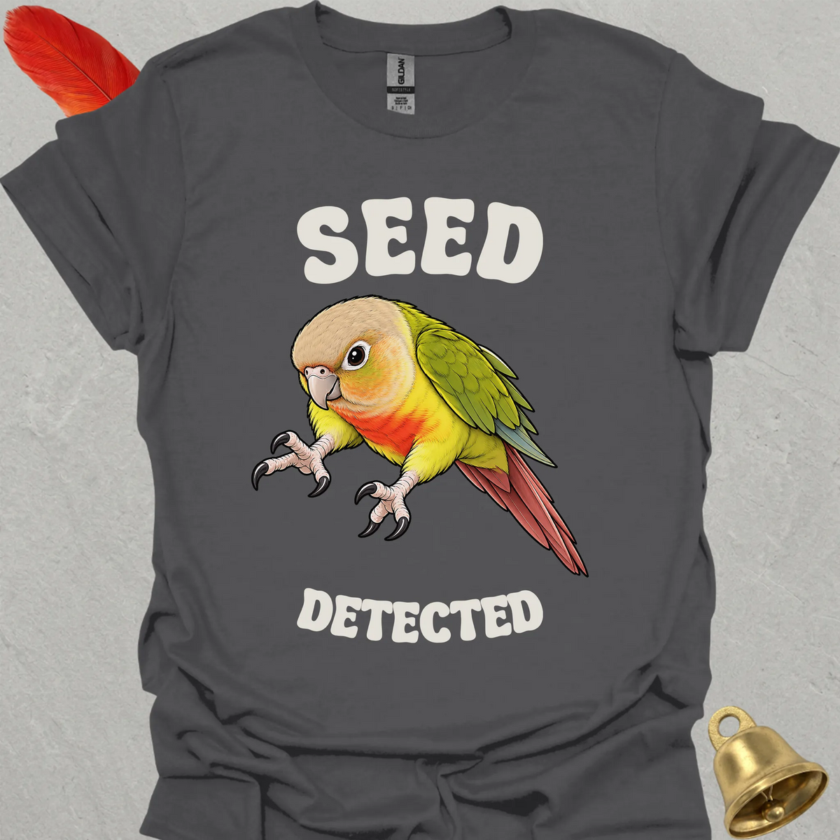 Pineapple Green Cheek Conure Seed Detected T-Shirt