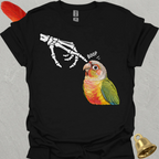 Pineapple Green Cheek Conure Skeleton Boop T-Shirt