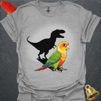 Pineapple Green Cheek Conure T-Rex T-Shirt