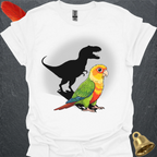 Pineapple Green Cheek Conure T-Rex T-Shirt
