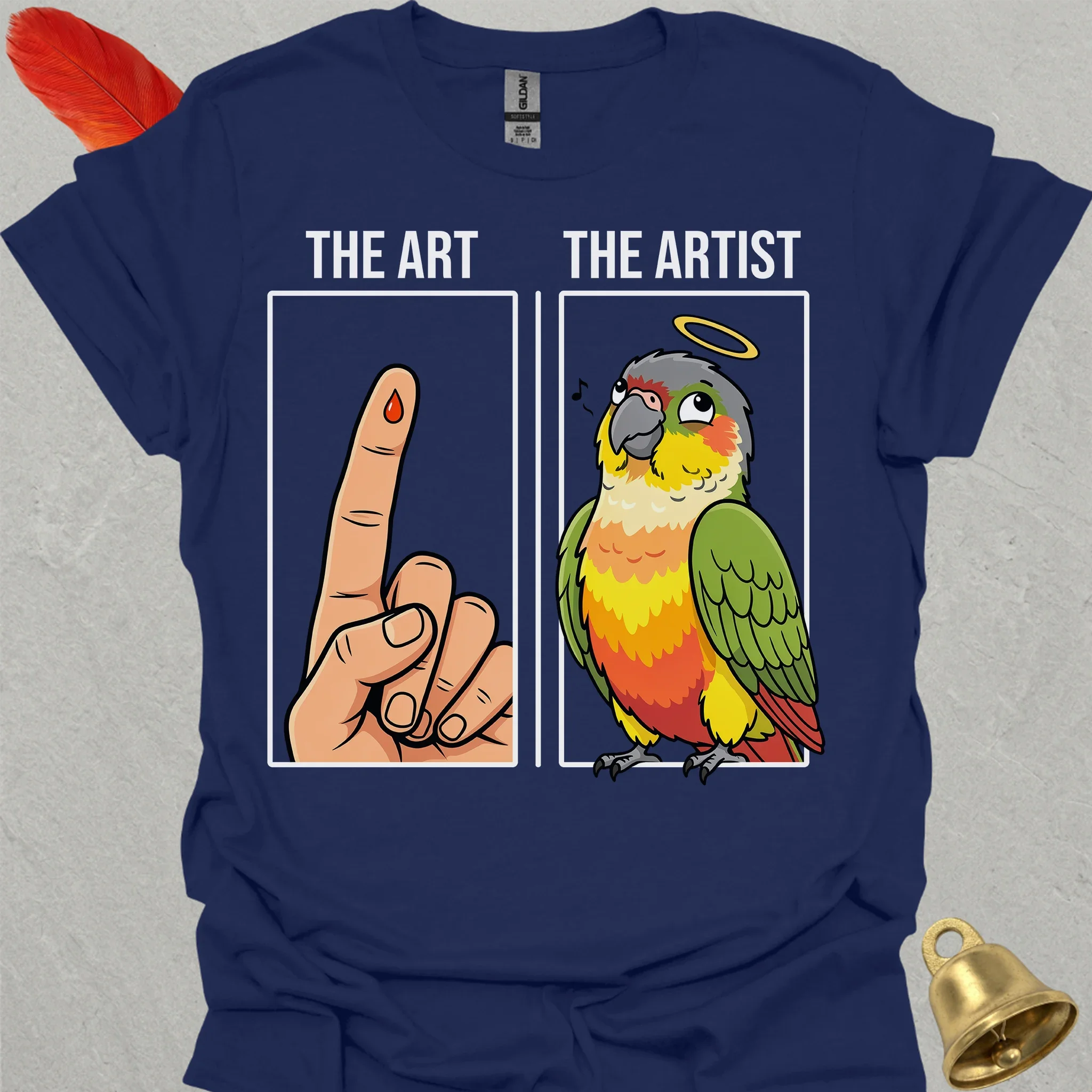 Pineapple Green Cheek Conure The Artist T-Shirt