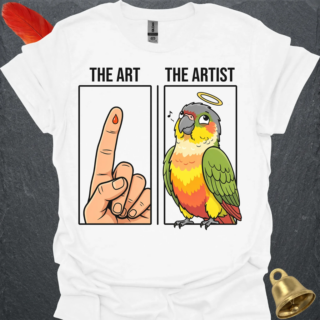 Pineapple Green Cheek Conure The Artist T-Shirt
