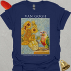 Pineapple Green Cheek Conure Van Gogh T-Shirt