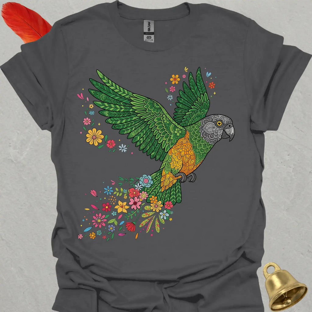 Senegal Parrot Flying Flower T-Shirt