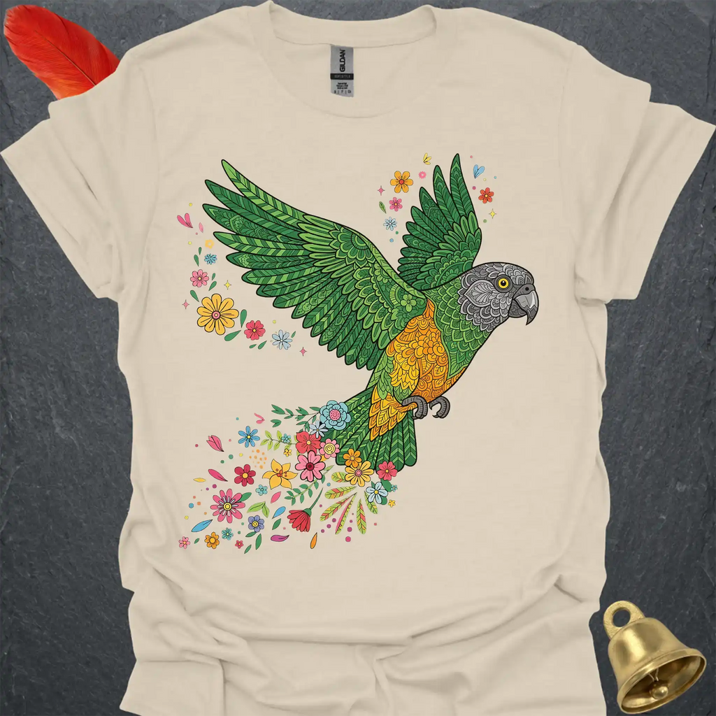 Senegal Parrot Flying Flower T-Shirt