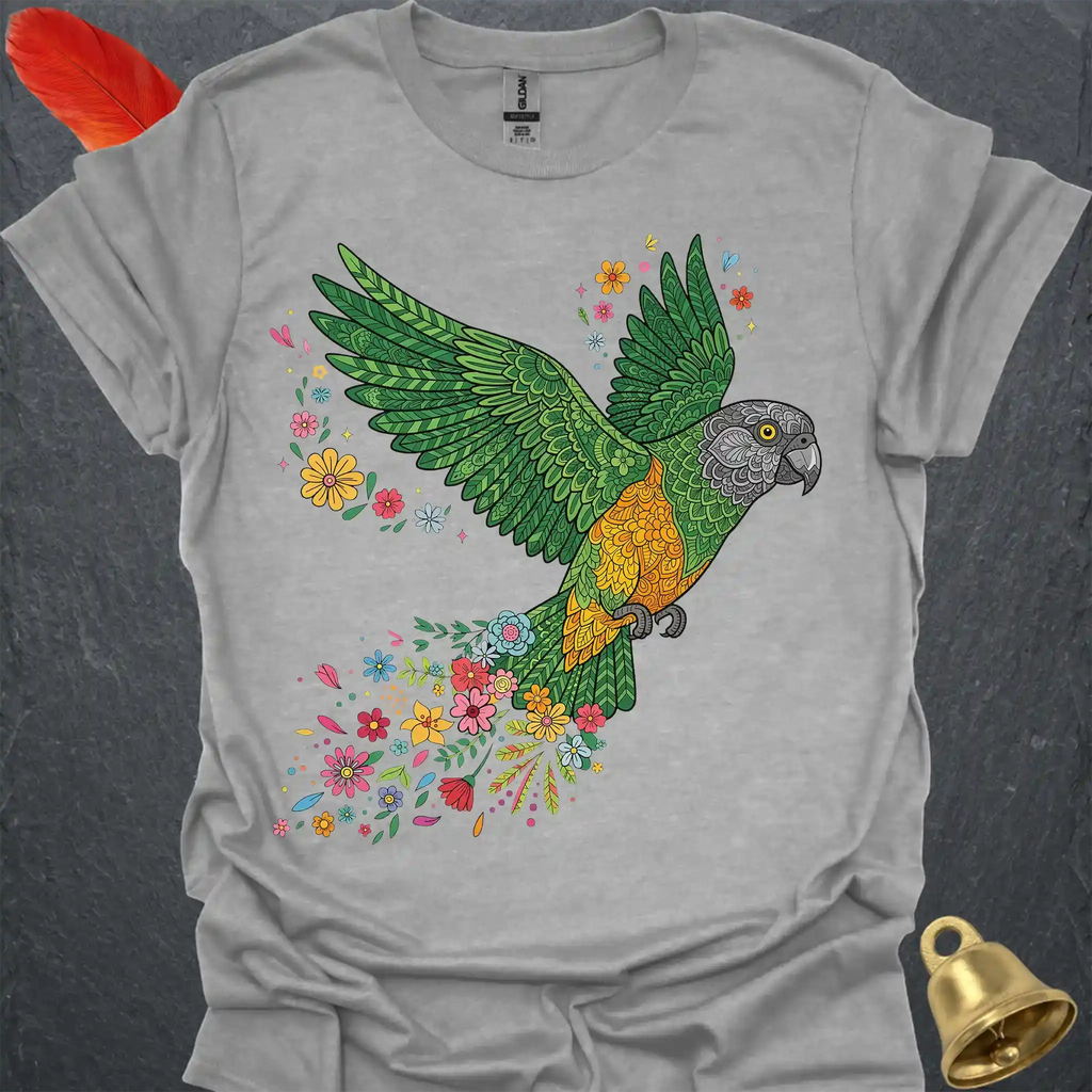 Senegal Parrot Flying Flower T-Shirt