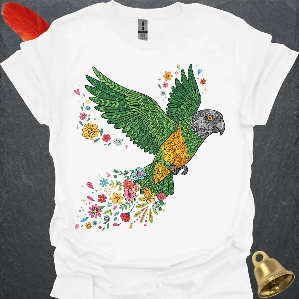 Senegal Parrot Flying Flower T-Shirt
