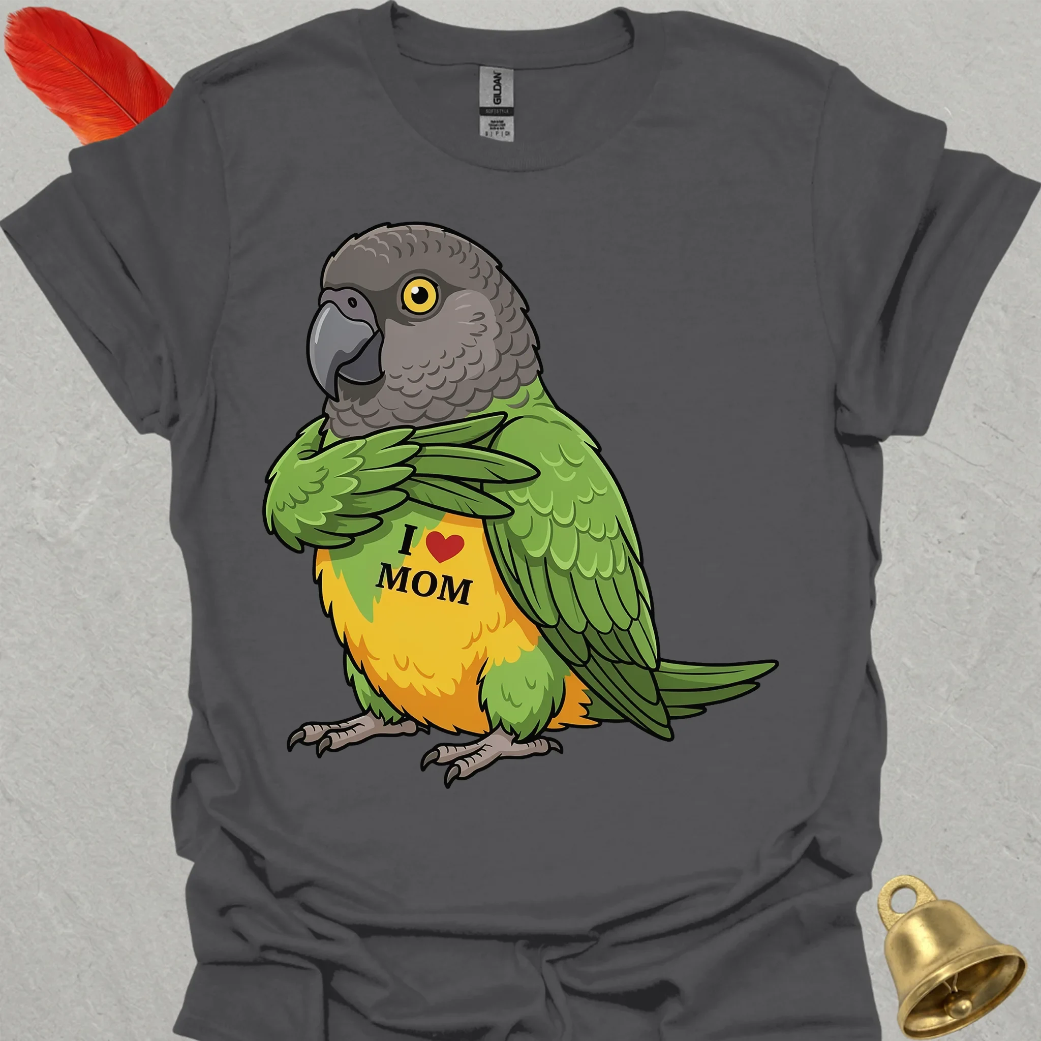 Senegal Parrot I Love Mom T-Shirt