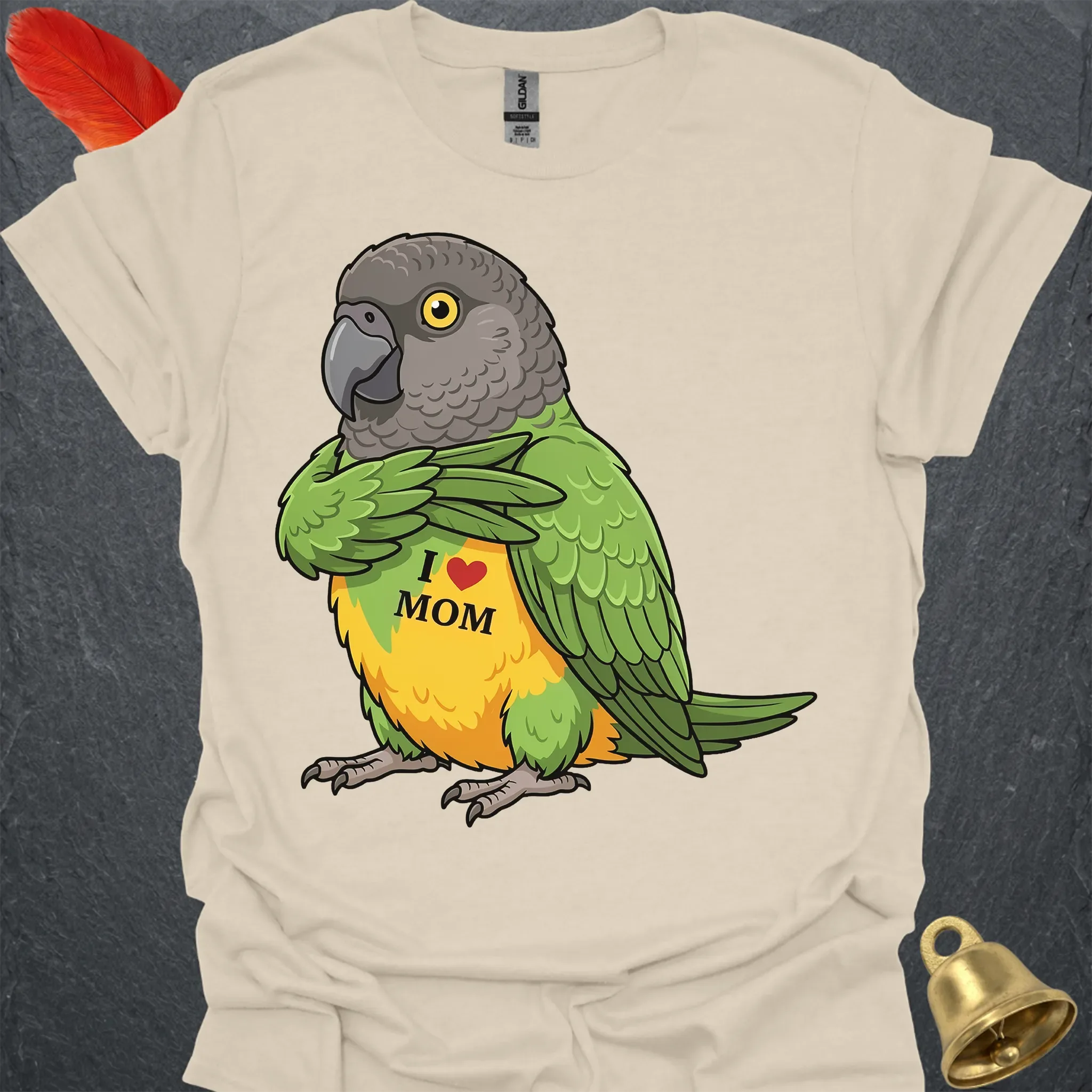 Senegal Parrot I Love Mom T-Shirt