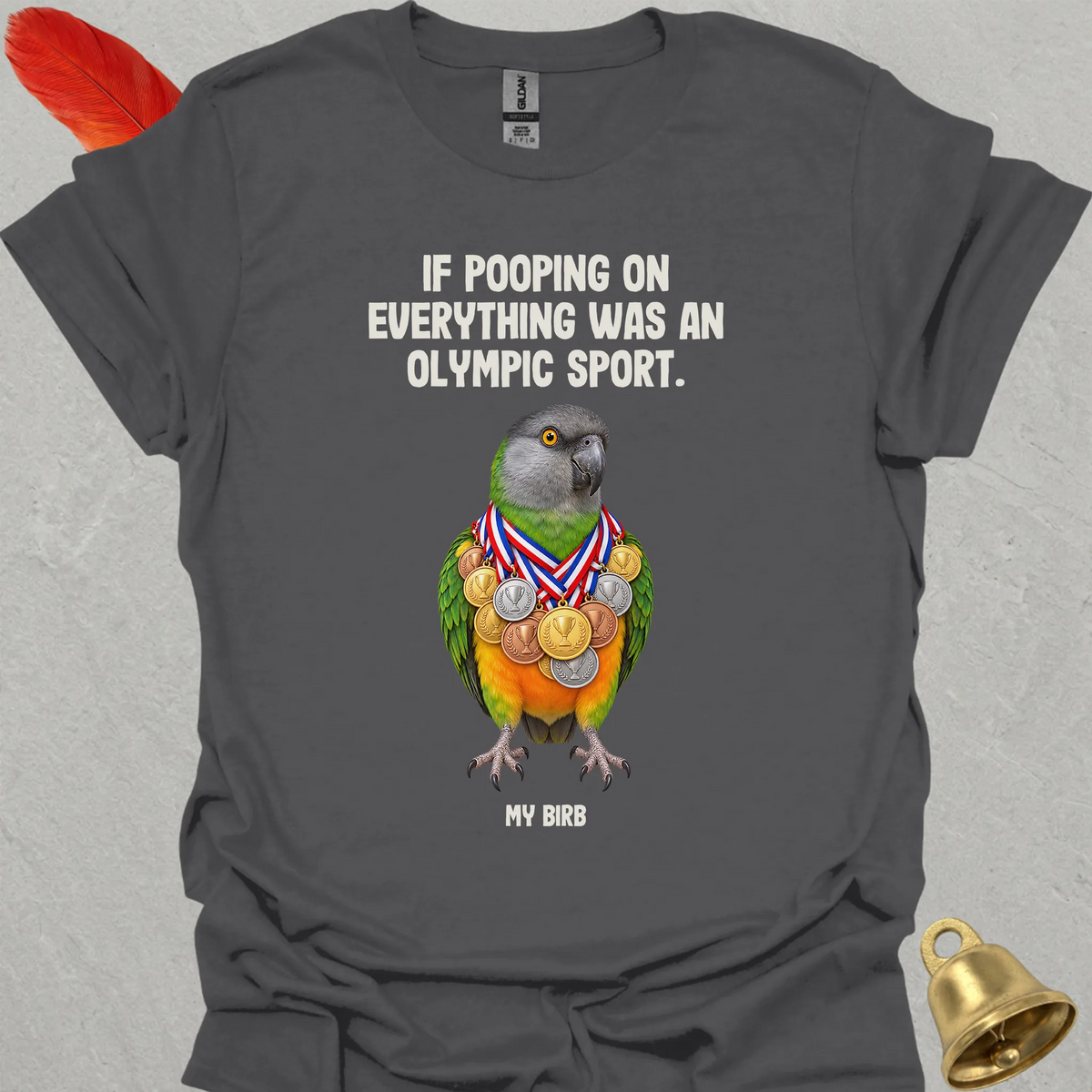 Senegal Parrot Olympic Pooper T-Shirt