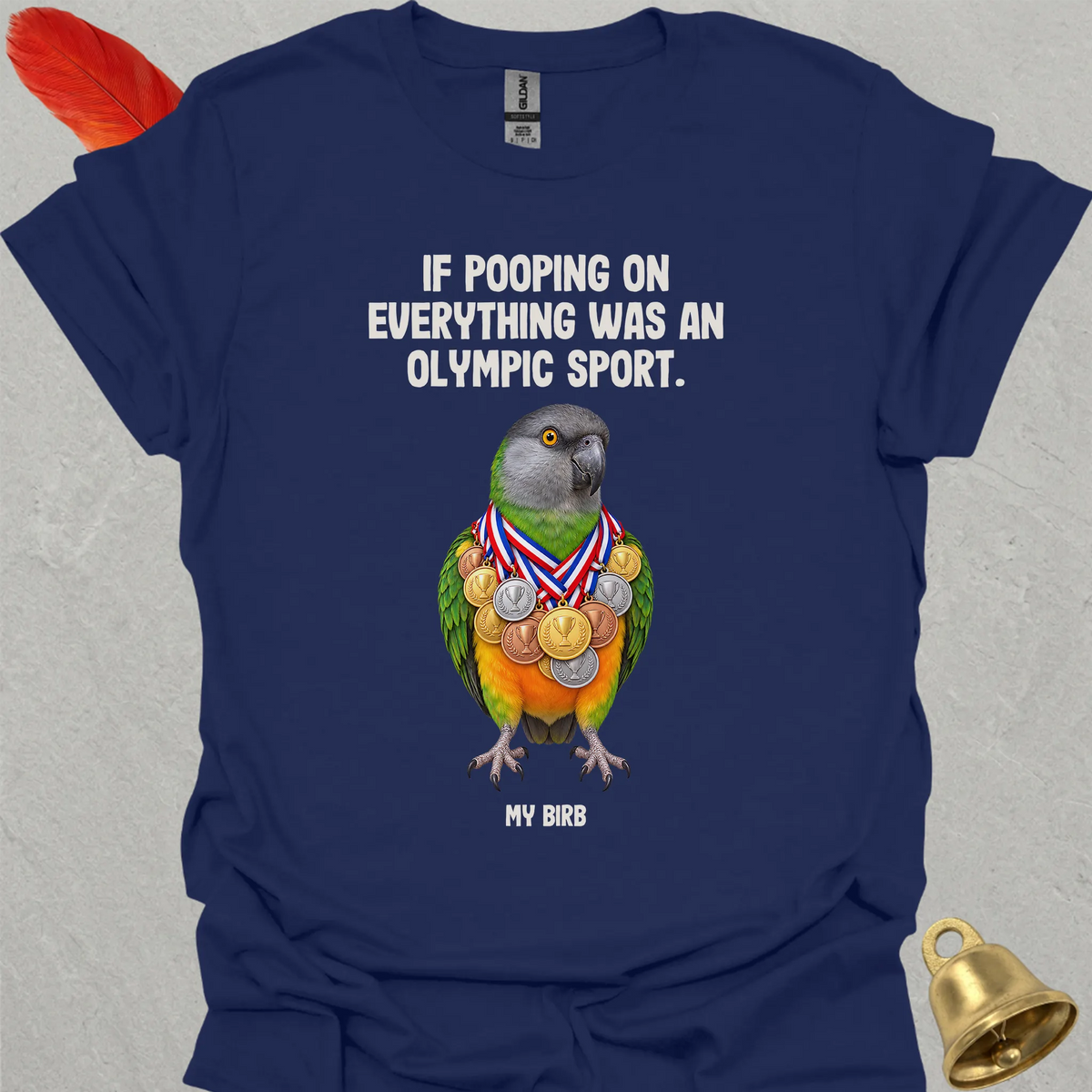 Senegal Parrot Olympic Pooper T-Shirt