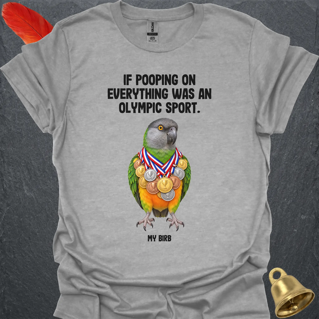 Senegal Parrot Olympic Pooper T-Shirt