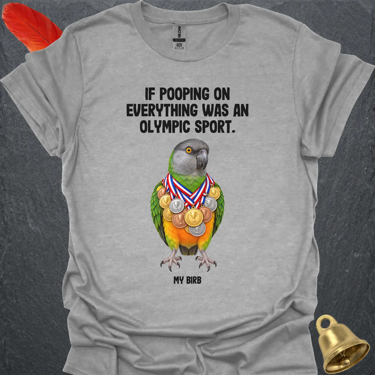 Senegal Parrot Olympic Pooper T-Shirt