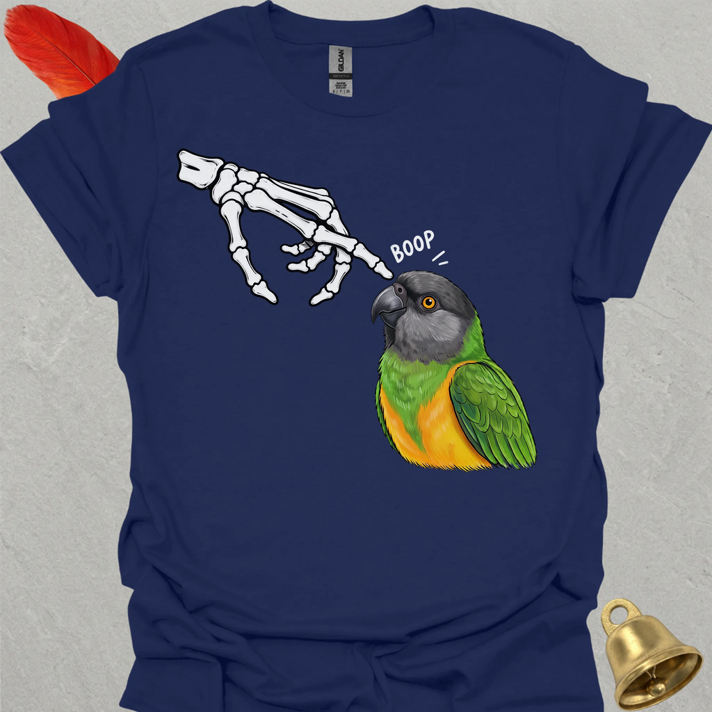 Senegal Parrot Skeleton Boop T-Shirt