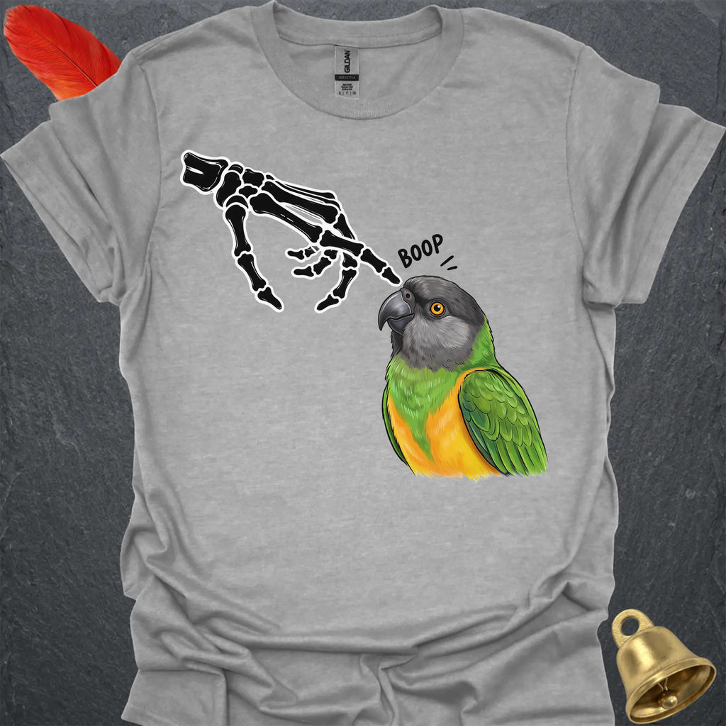 Senegal Parrot Skeleton Boop T-Shirt