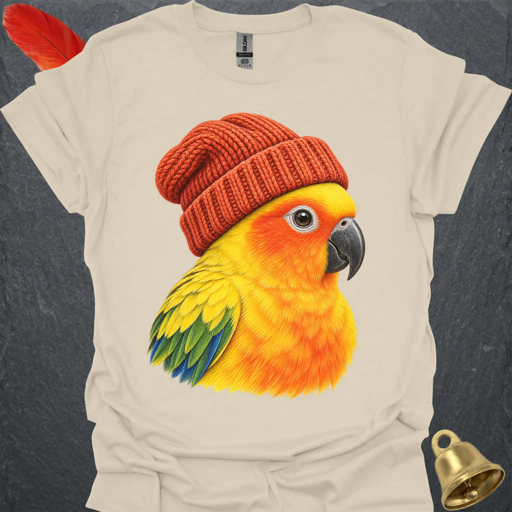 Sun Conure Beanie T-Shirt