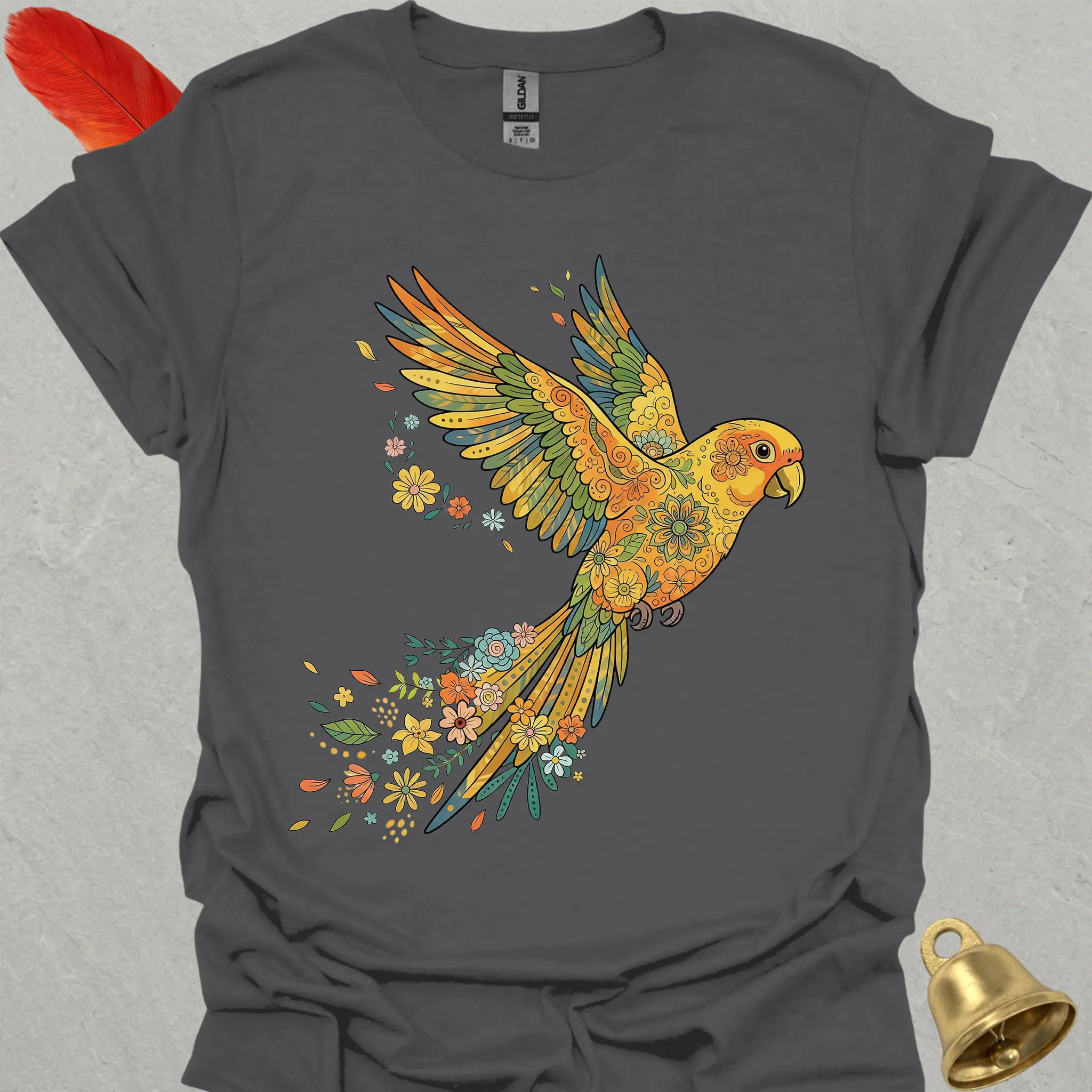 Sun Conure Flying Flower T-Shirt