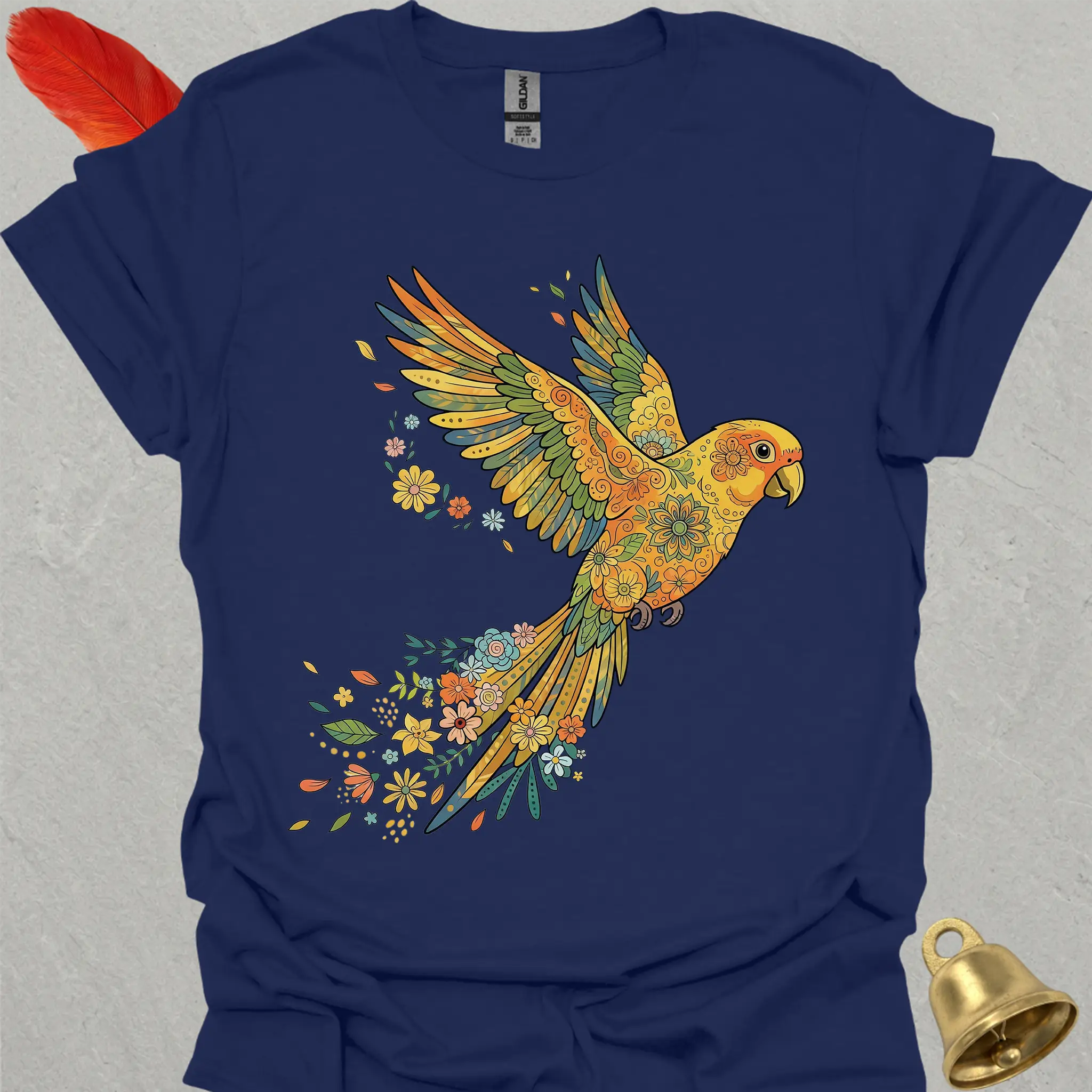 Sun Conure Flying Flower T-Shirt