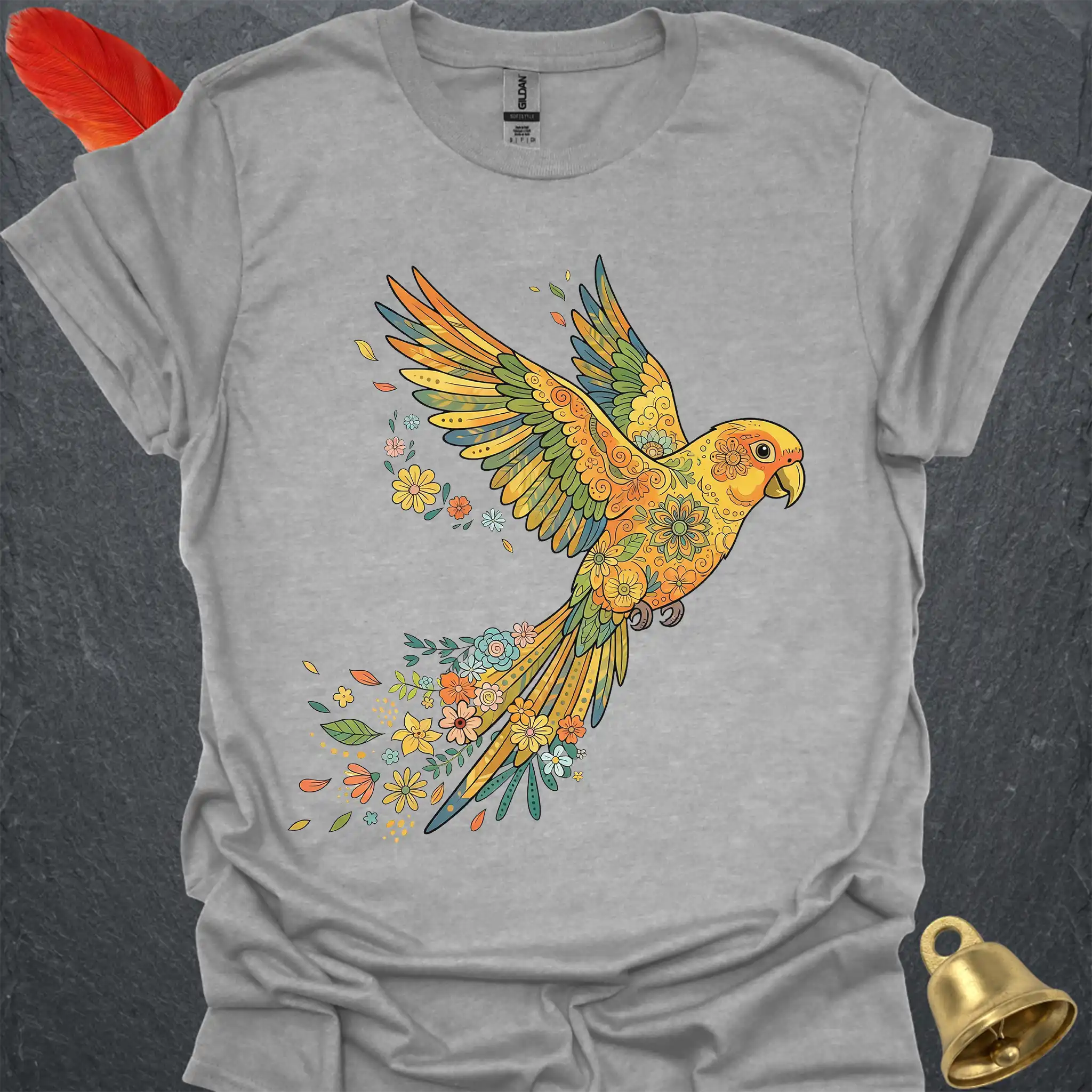 Sun Conure Flying Flower T-Shirt