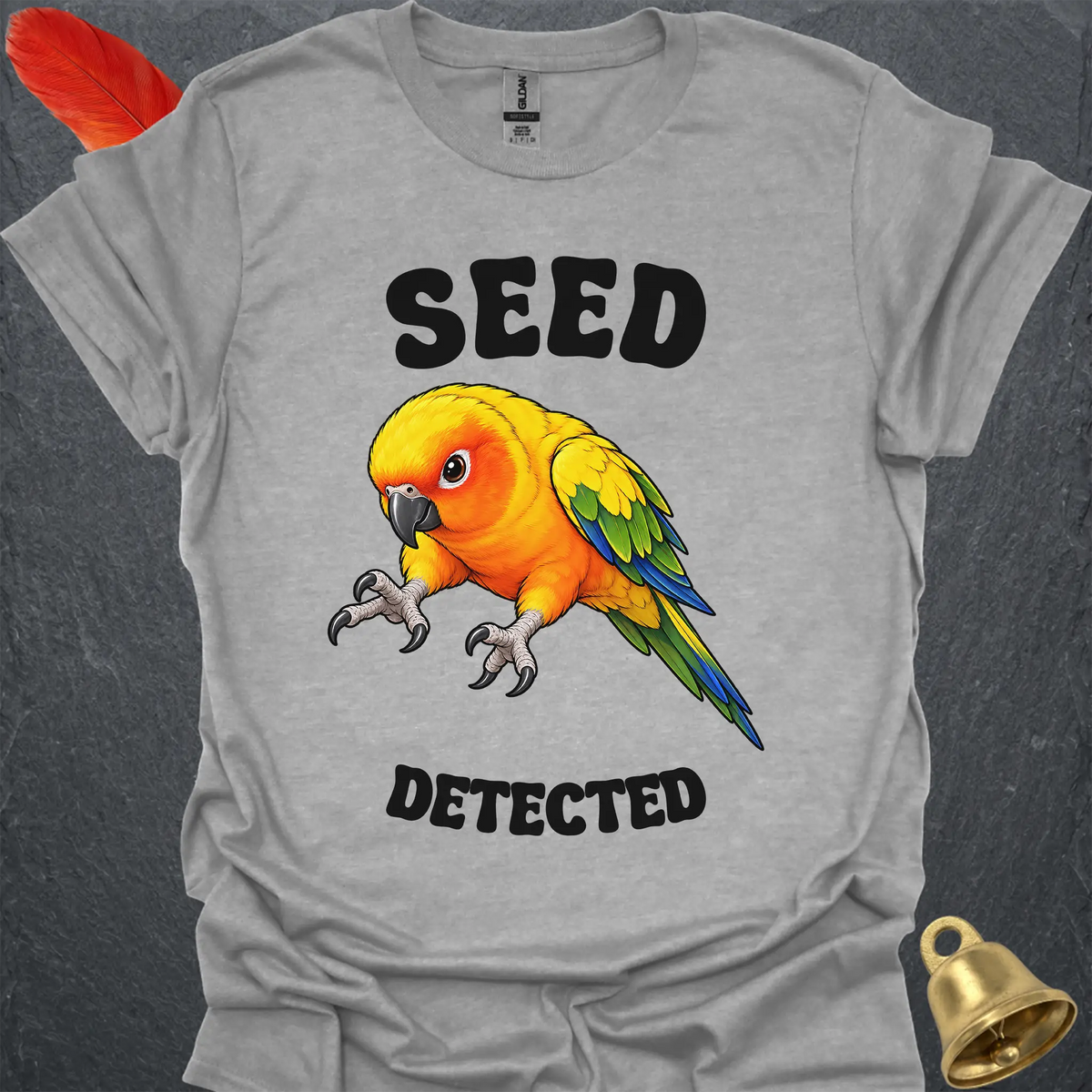 Sun Conure Seed Detected T-Shirt