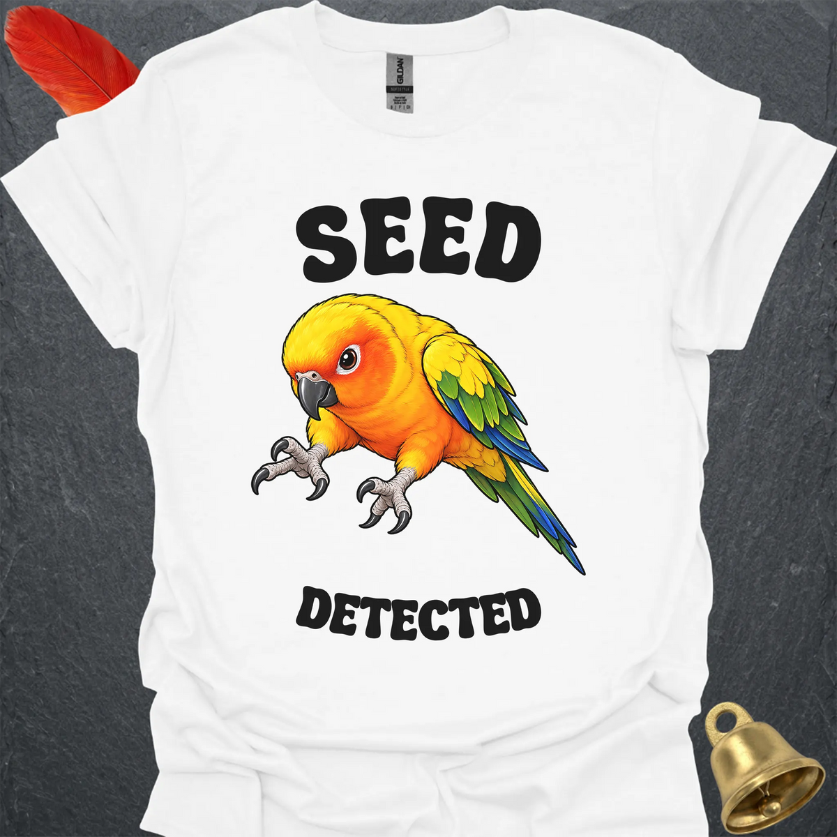Sun Conure Seed Detected T-Shirt