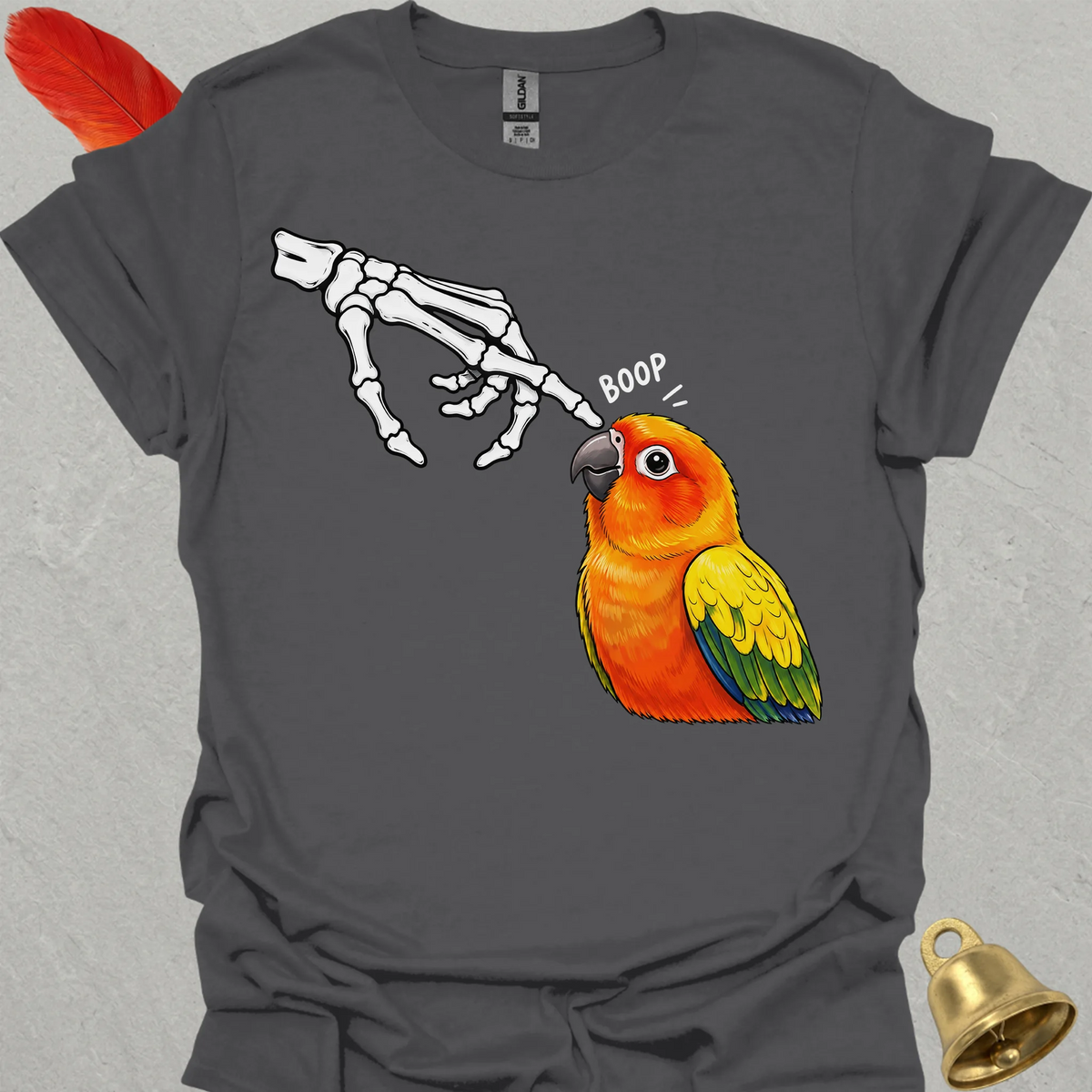 Sun Conure Skeleton Boop T-Shirt