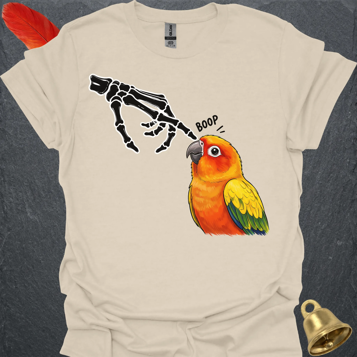 Sun Conure Skeleton Boop T-Shirt