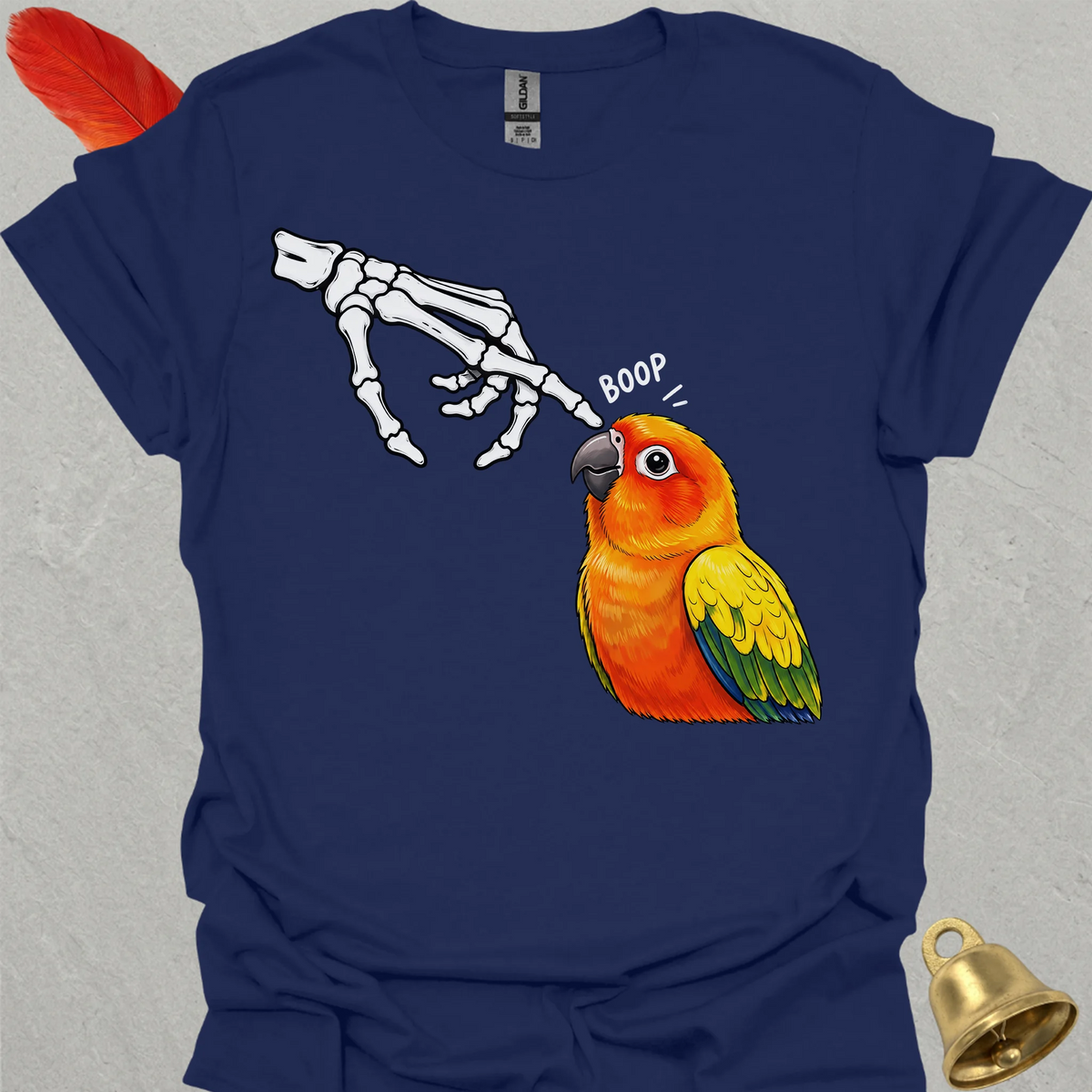 Sun Conure Skeleton Boop T-Shirt