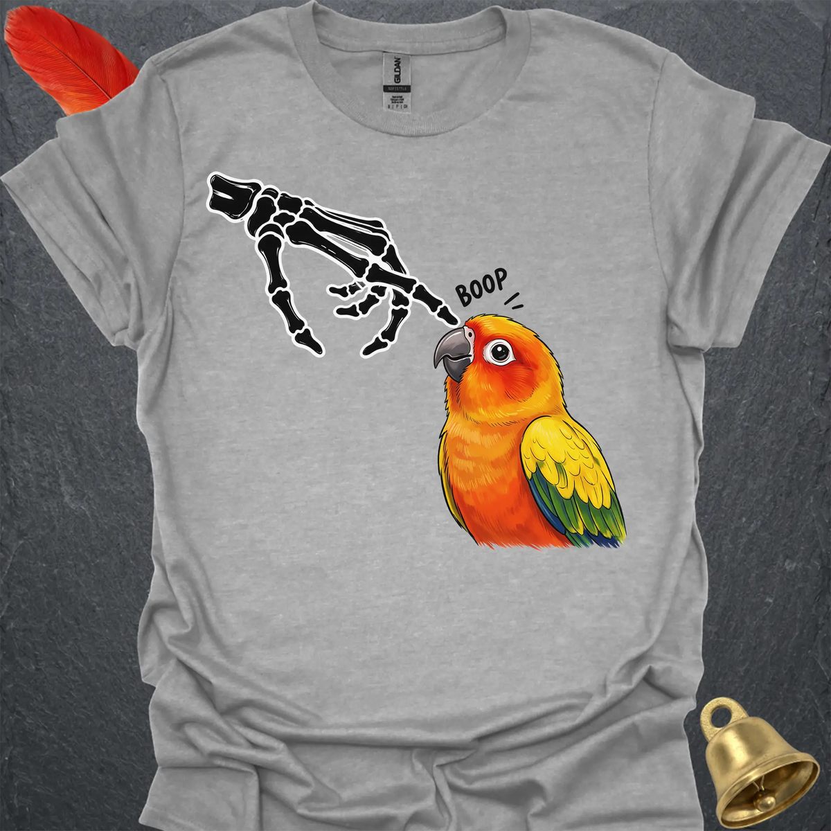 Sun Conure Skeleton Boop T-Shirt