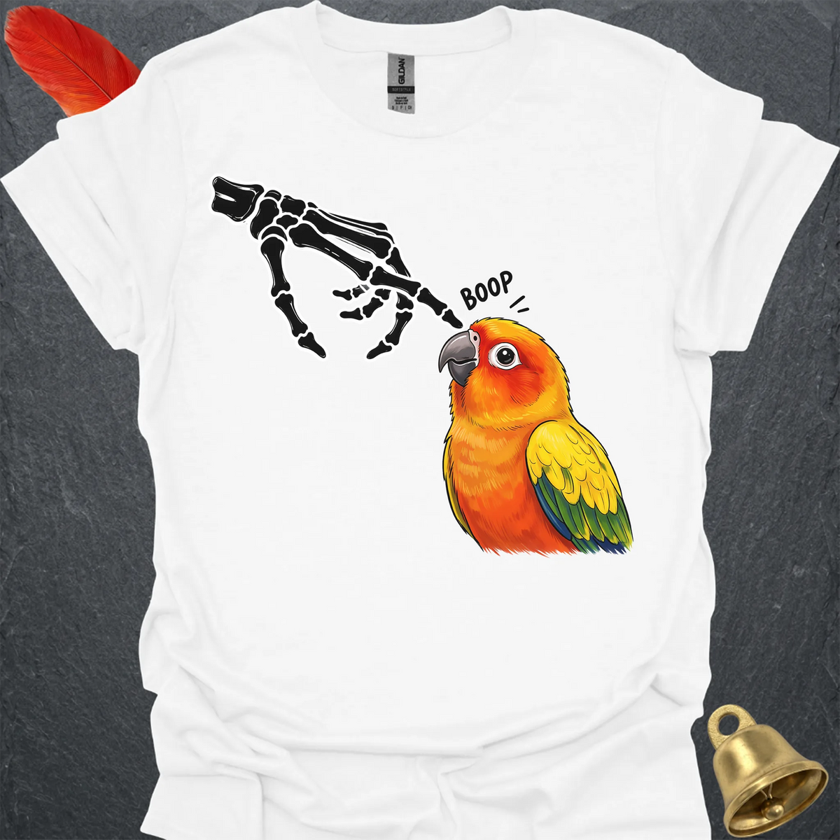 Sun Conure Skeleton Boop T-Shirt