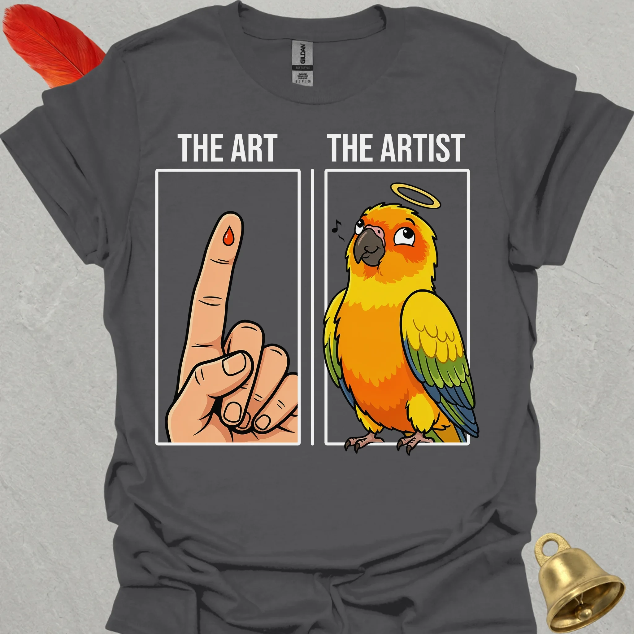 Sun Conure The Artist T-Shirt