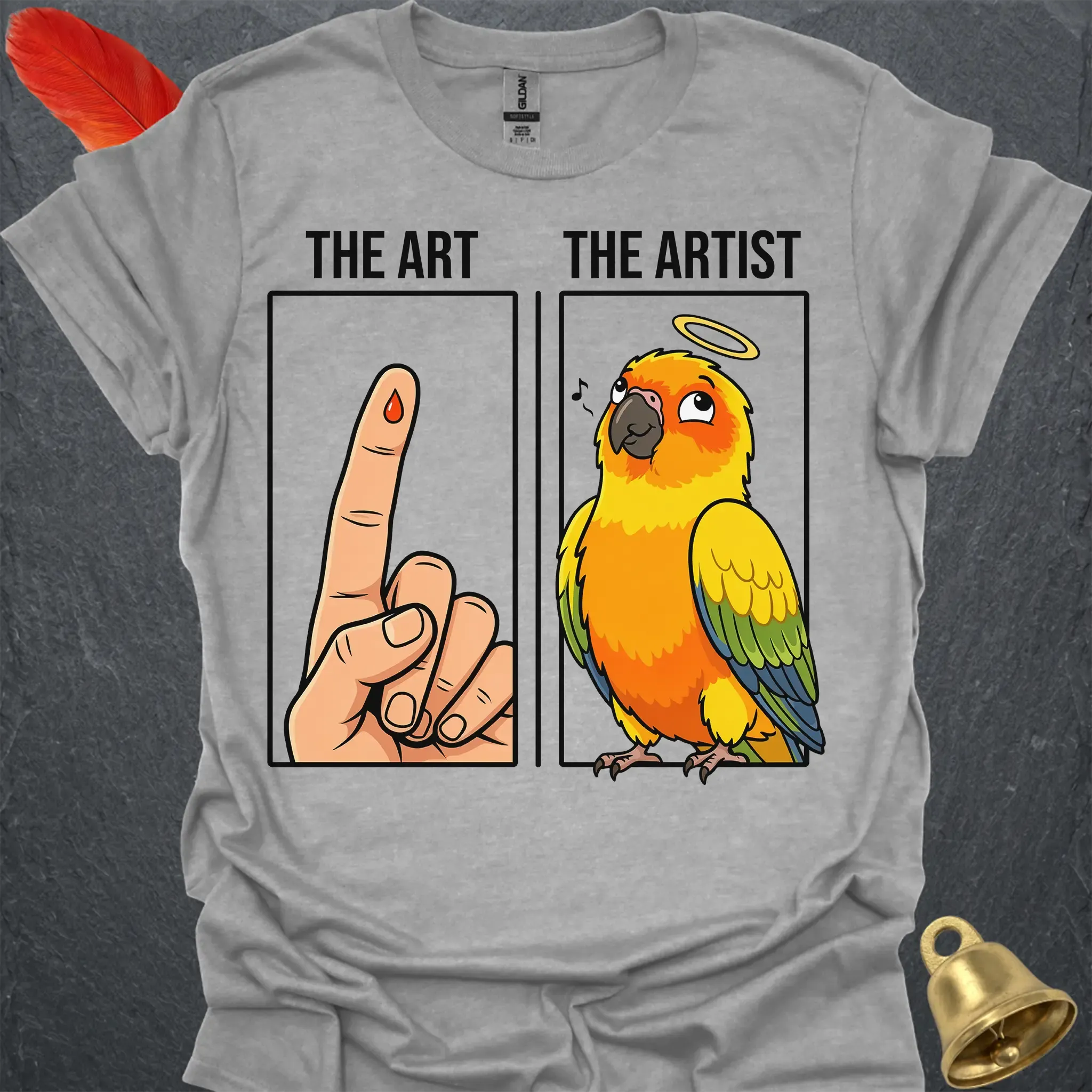 Sun Conure The Artist T-Shirt