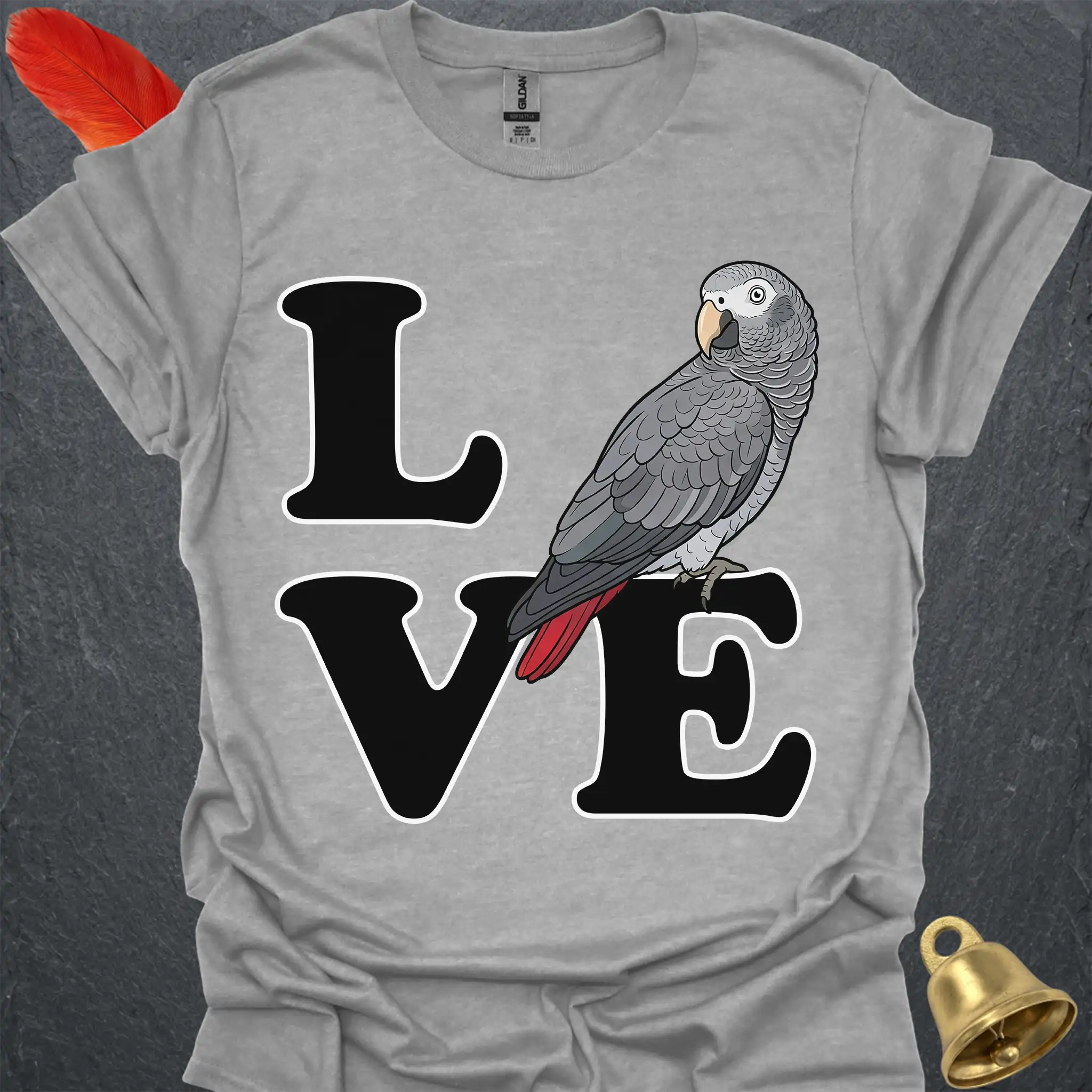 Timneh African Grey Bird Love T-Shirt