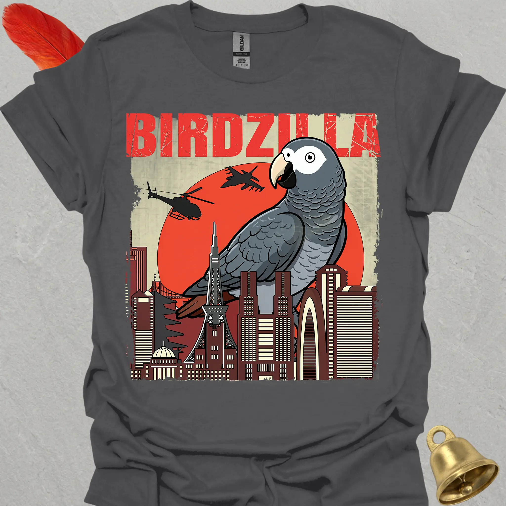 Timneh African Grey Birdzilla T-Shirt