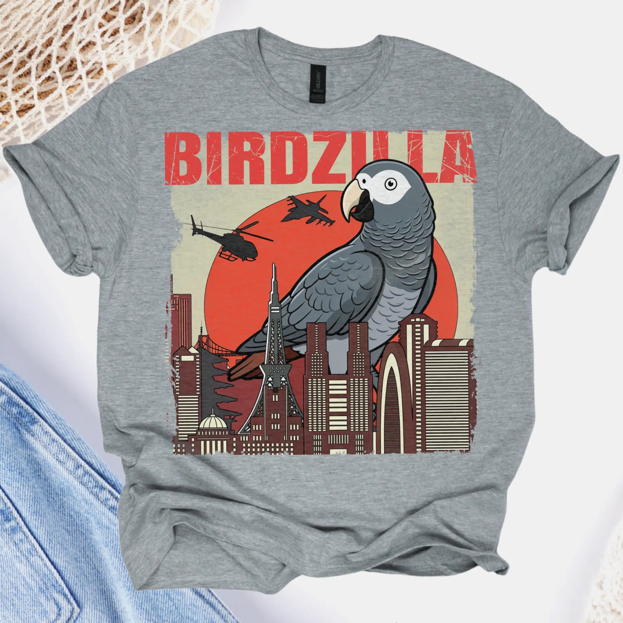 Timneh African Grey Birdzilla T-Shirt