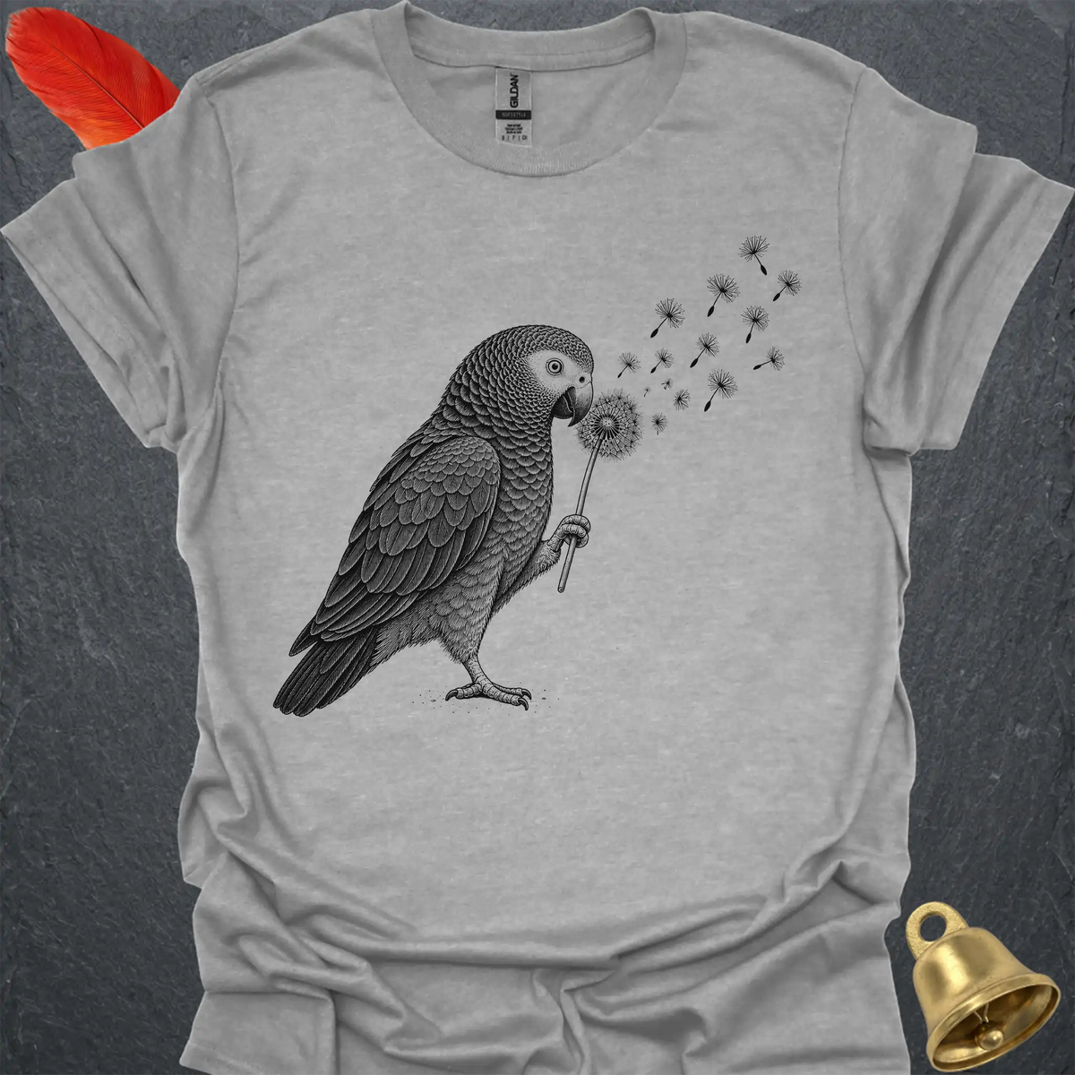 Timneh African Grey Blowing Wishes T-Shirt