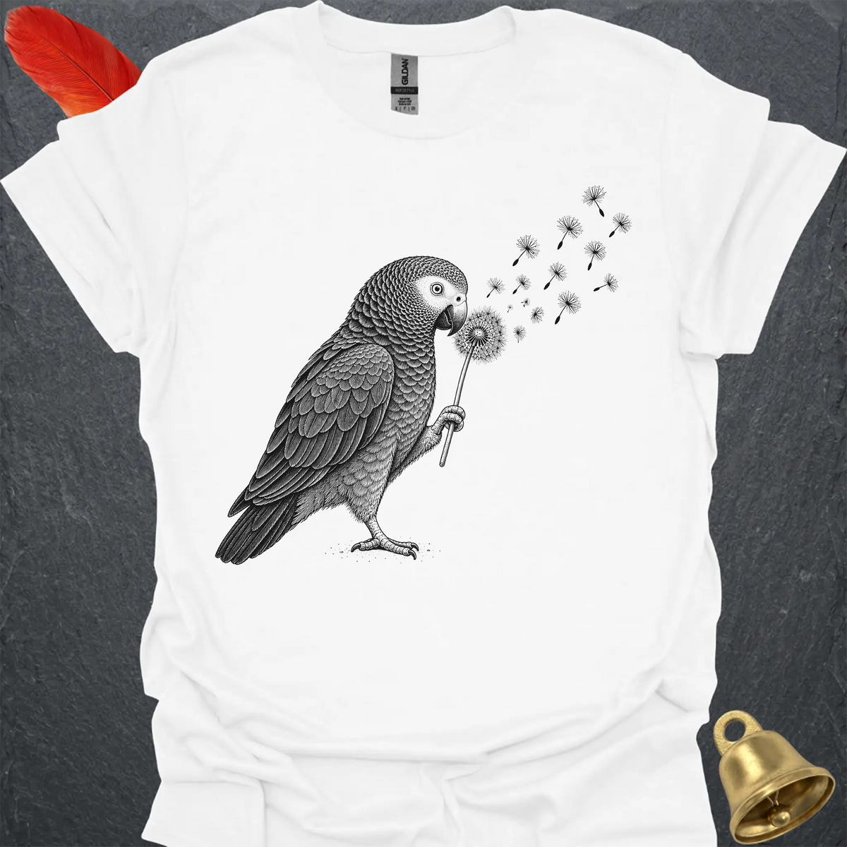 Timneh African Grey Blowing Wishes T-Shirt