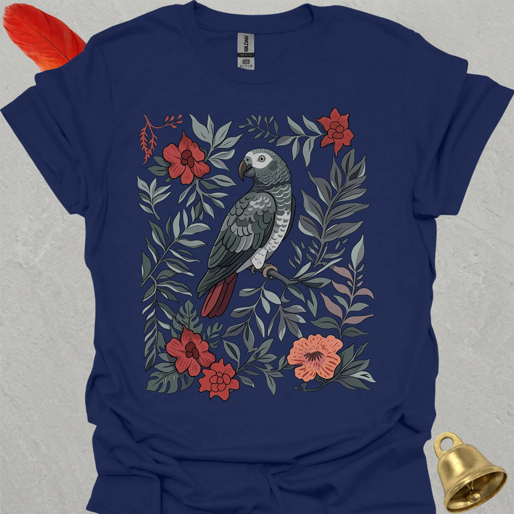 Timneh African Grey Boho Flower T-Shirt