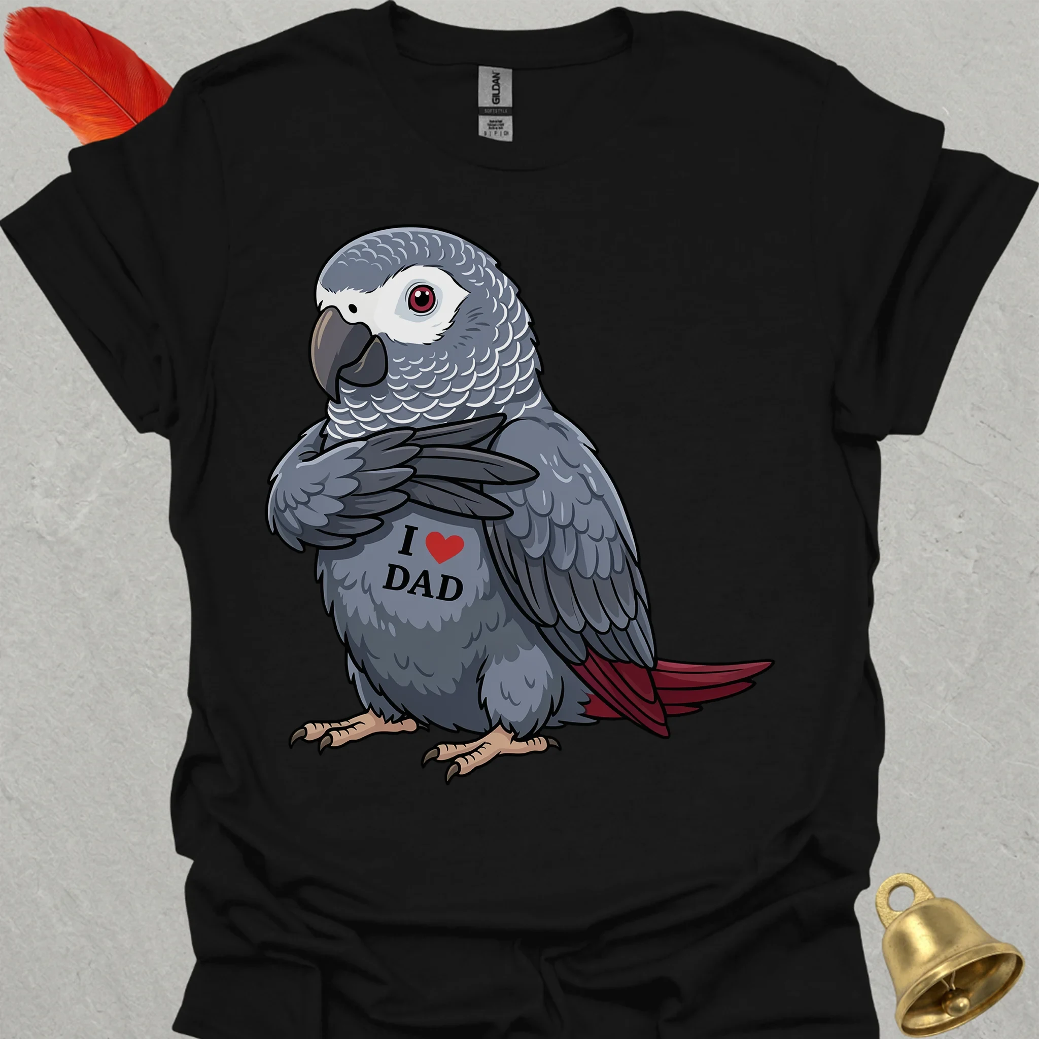 Timneh African Grey I Love Dad T-Shirt