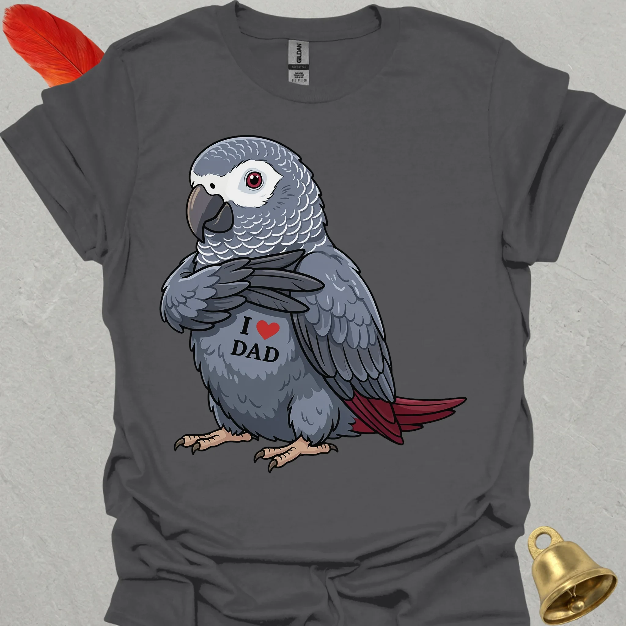 Timneh African Grey I Love Dad T-Shirt