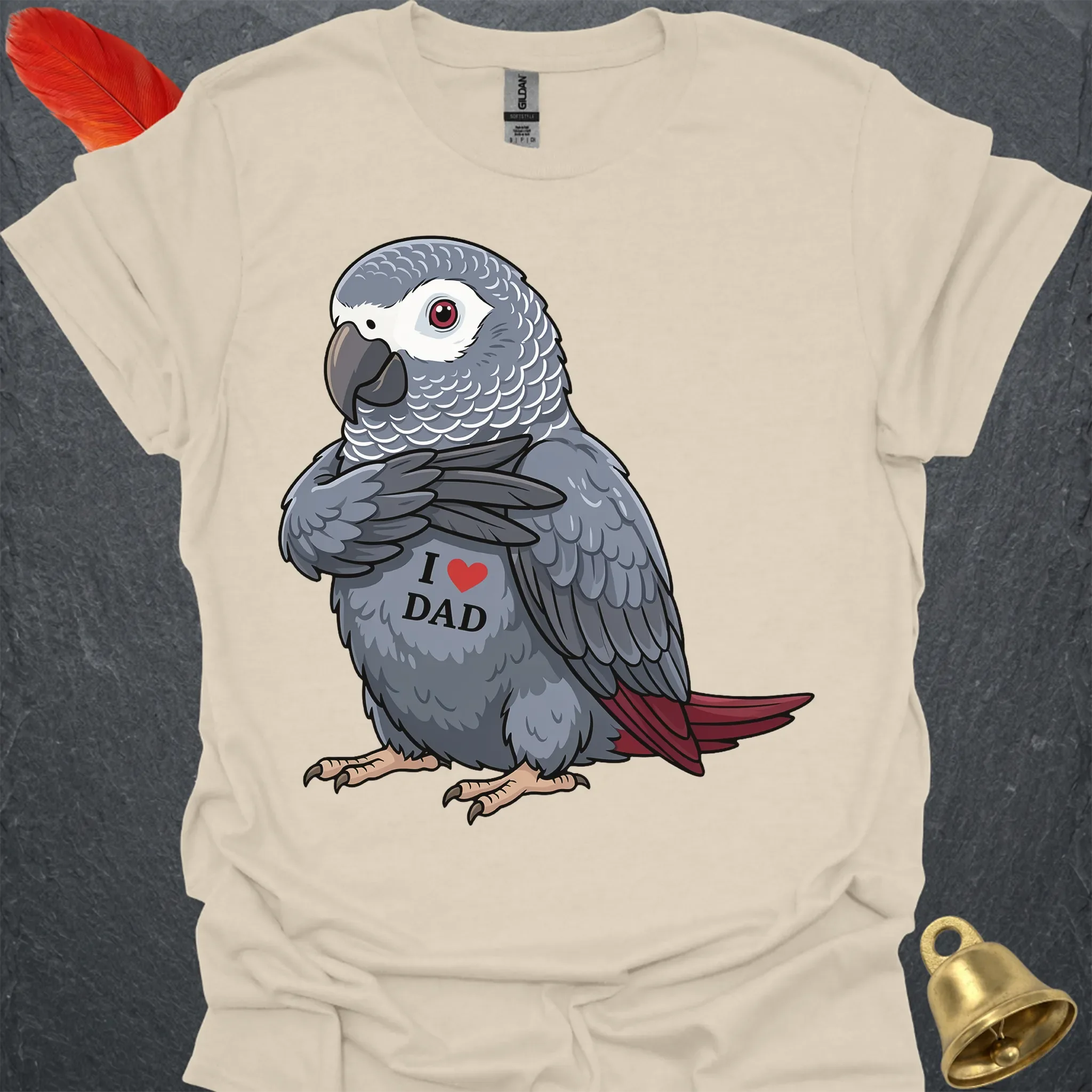 Timneh African Grey I Love Dad T-Shirt