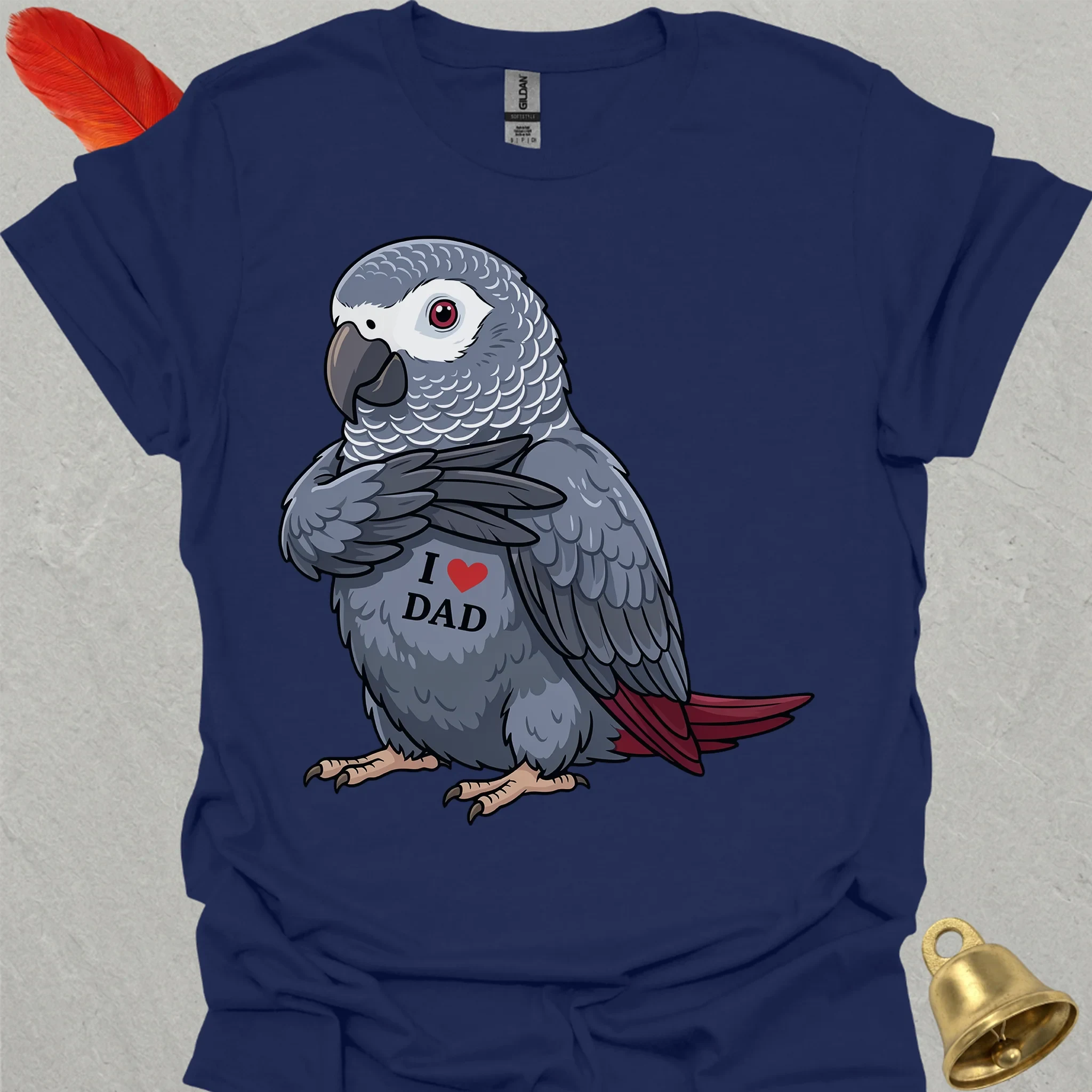 Timneh African Grey I Love Dad T-Shirt